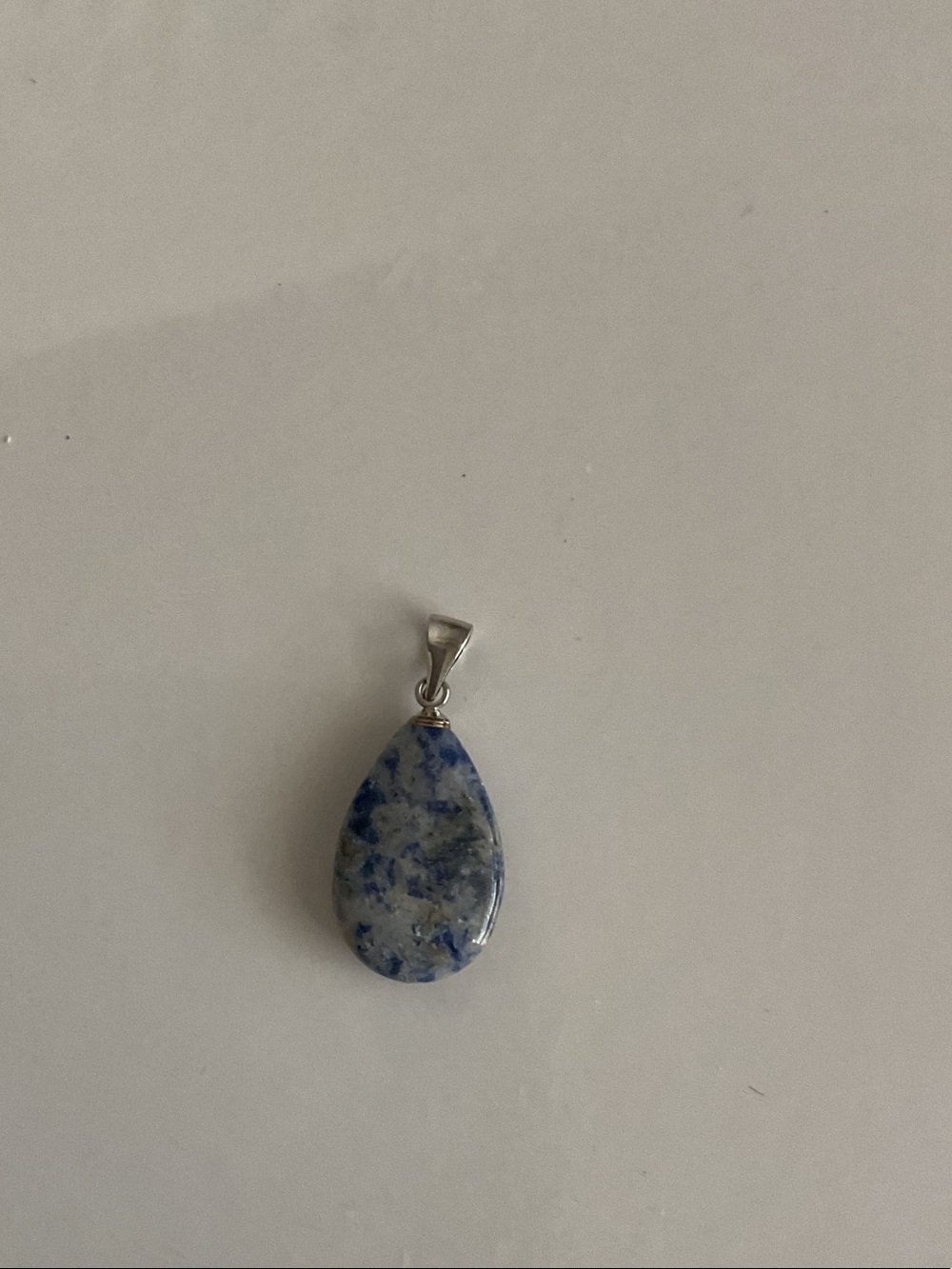 Sodalite Teardrop Stone Pendant Necklace - Women Jewelry